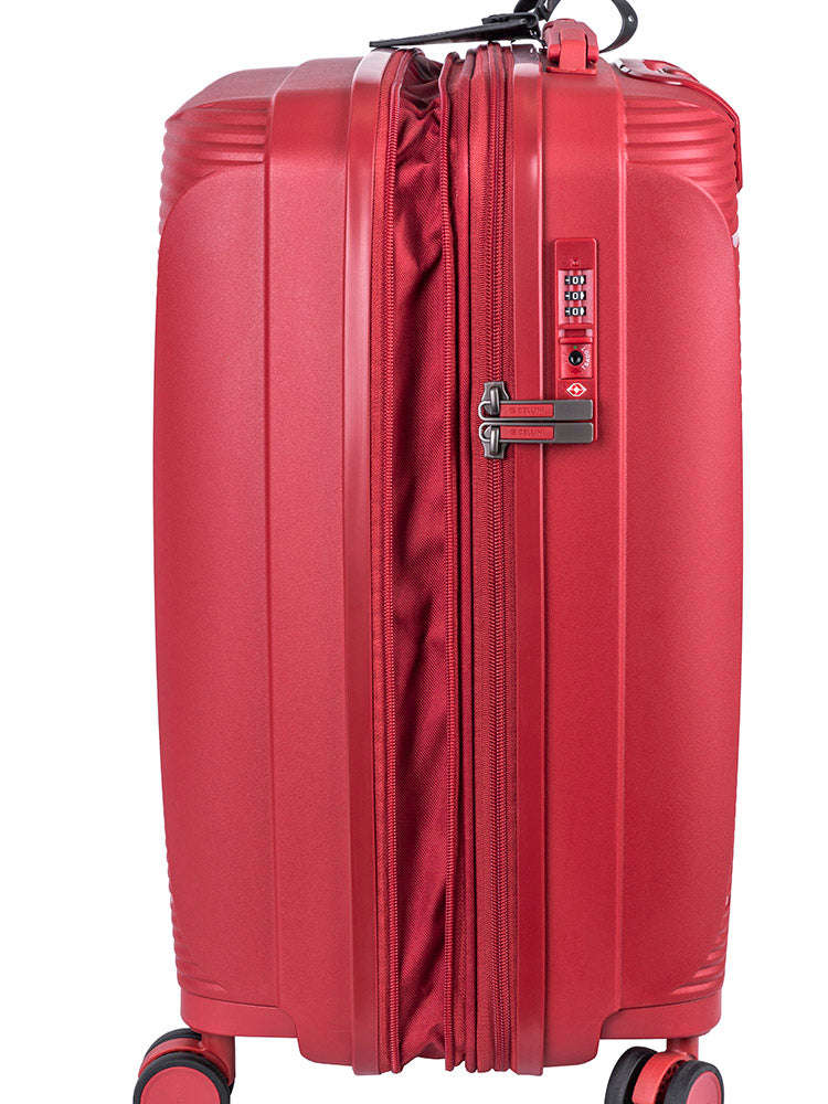 Cellini Qwest 4 Wheel Carry On Trolley Red
