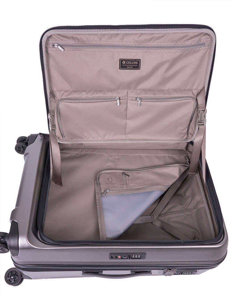 Cellini Tri Pak Medium 4 Wheel Trolley Case Champagne