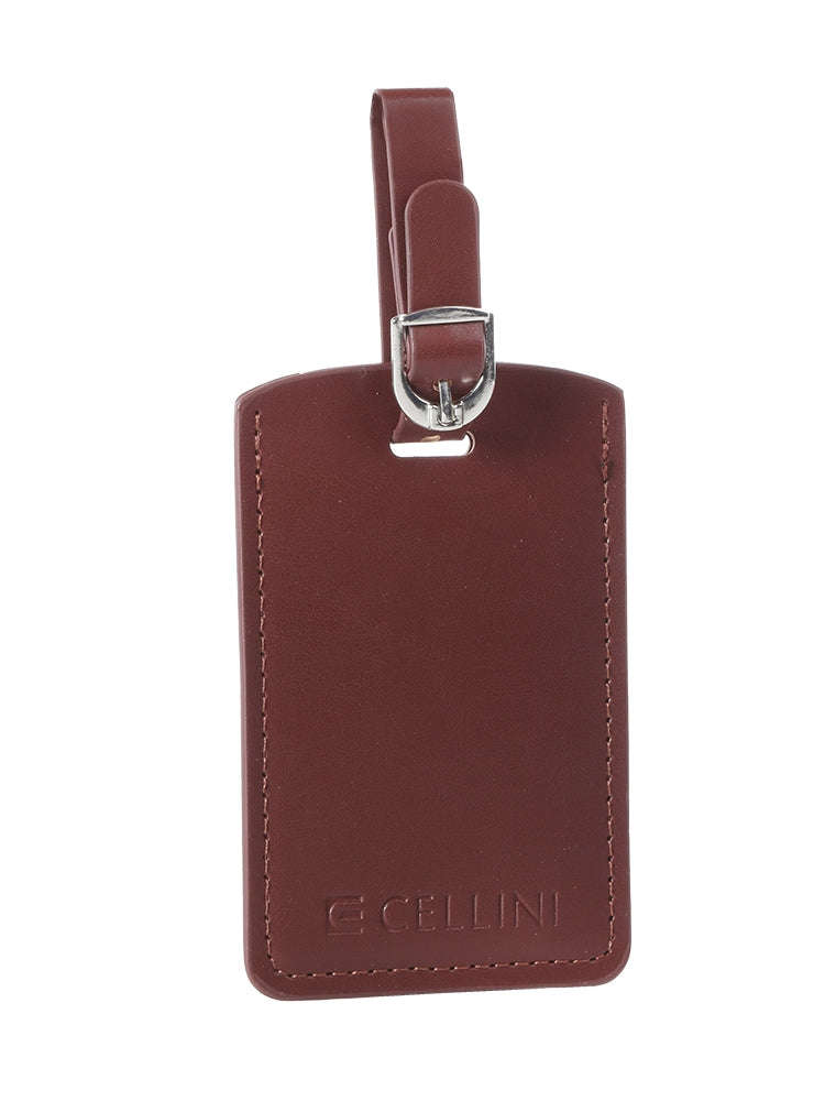 Cellini Pu Luggage Tag Brown