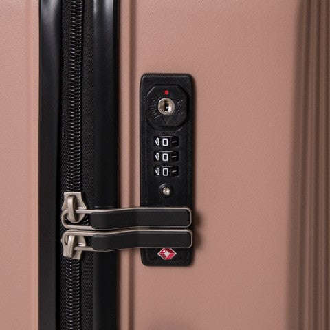 Paklite - Carbonite 3 Piece Trolley Case Spinner - Rose Gold