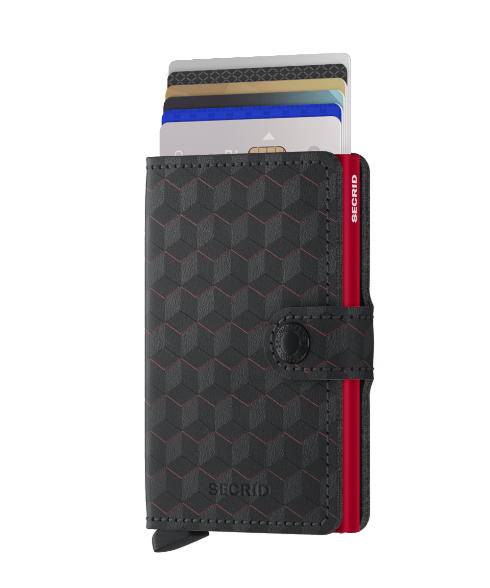 Secrid Mini Wallet Optical Black-Red