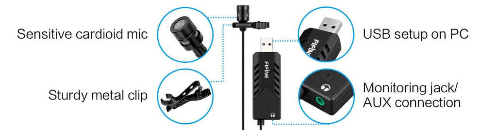 FIFINE K053 USB Lapel