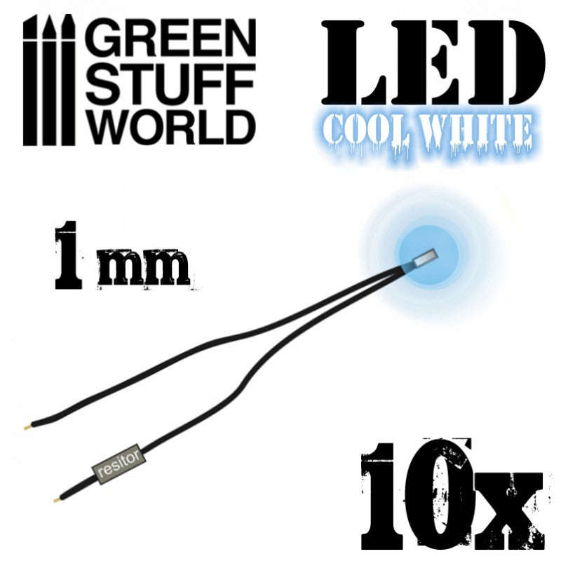 1478 - Cool White LED 1mm (Ten Pack)