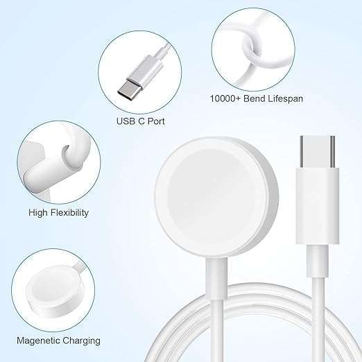 Apple Watch Magnetic USB-C Charger Cable 1M | Fast Wireless Charging | All Series | SWEG Gadgets