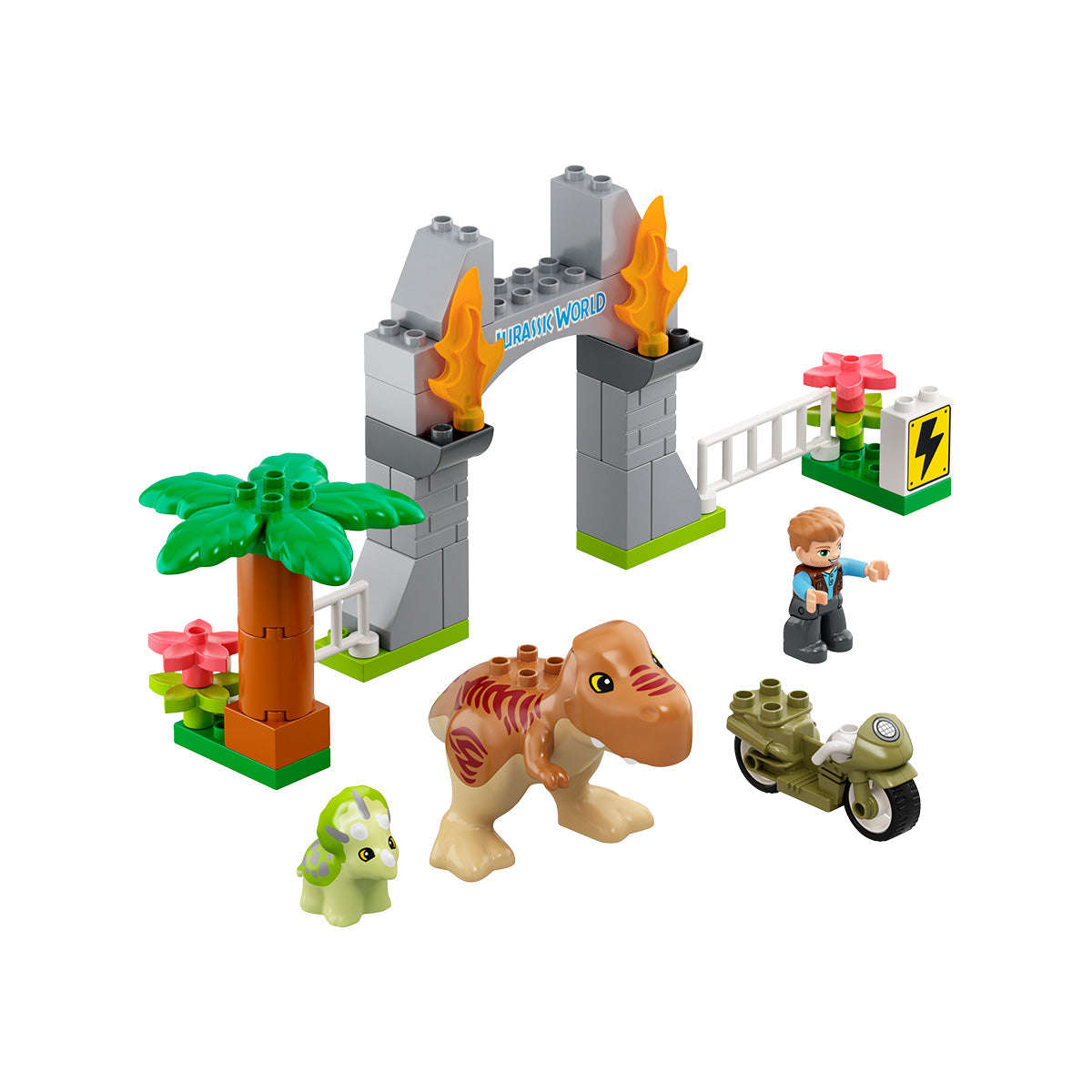 LEGO DUPLO Jurassic World T. rex and Triceratops Dinosaur Breakout 10939