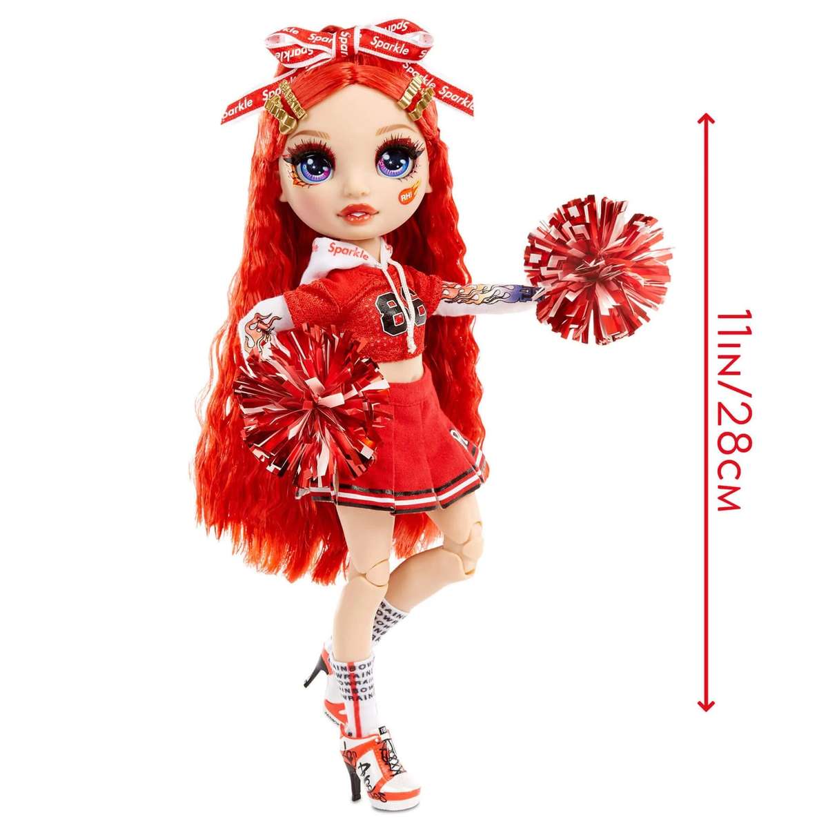Rainbow High Cheer Ruby Anderson  Red Cheerleader Fashion Doll