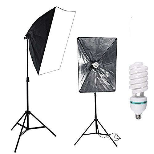 Abeststudio 2x135W Continuous Lighting Kit 20x28/50x70cm Softbox Soft Box Photo Studio Set Light ...