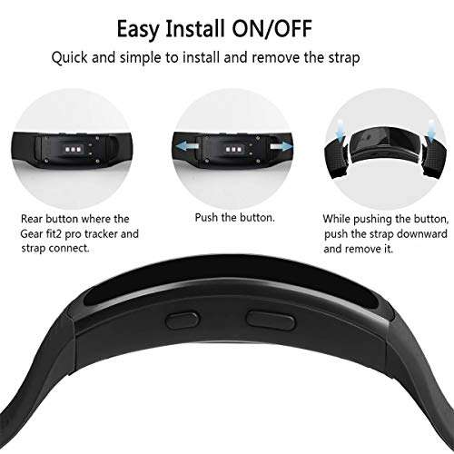 BeYself for Gear Fit2 Pro/Fit2 Strap, Replacement Soft Silicone Accessories Wristband for Samsung...