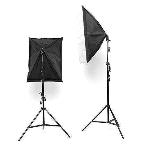 Abeststudio 2x135W Continuous Lighting Kit 20x28/50x70cm Softbox Soft Box Photo Studio Set Light ...
