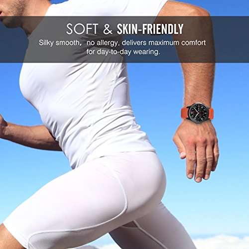 Band for Gear S3 Frontier/Classic Watch, Soft Silicone Replacement Sport Strap for Samsung Gear S...
