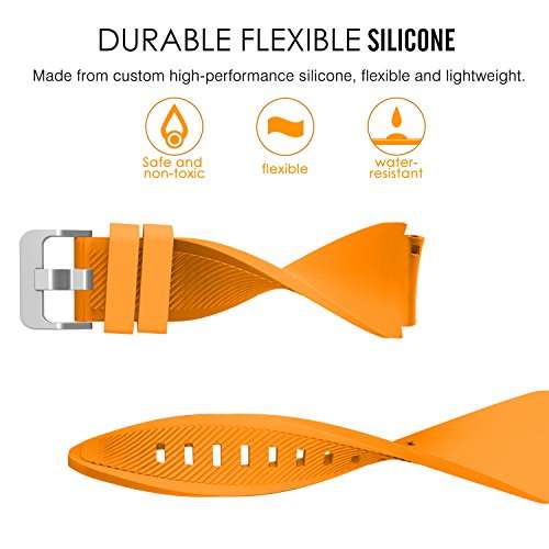 Band for Gear S3 Frontier/Classic Watch, Soft Silicone Replacement Sport Strap for Samsung Gear S...