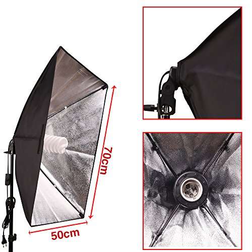 Abeststudio 2x135W Continuous Lighting Kit 20x28/50x70cm Softbox Soft Box Photo Studio Set Light ...