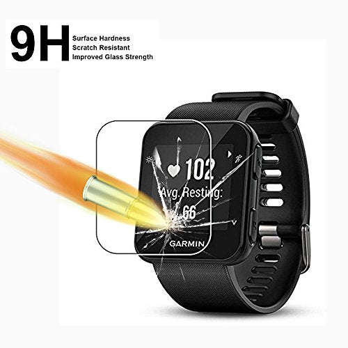 AKWOX (Pack of 4) Tempered Glass Screen Protector for Garmin Forerunner 35 GPS Running Watch, [0....