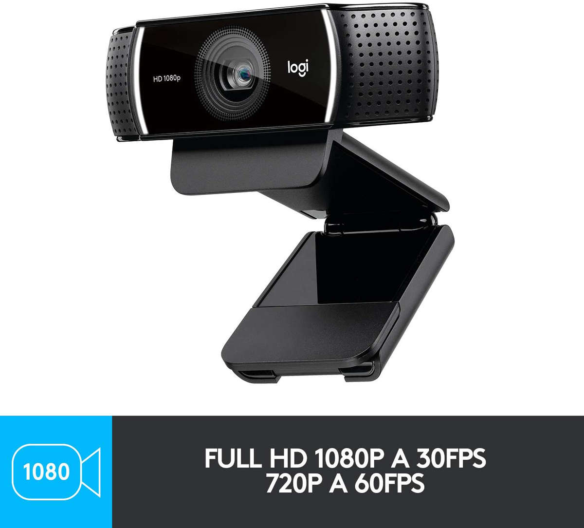 Logitech C922 Pro Stream Webcam 1080P Camera for HD Video Streaming & Recording 720P at 60Fps