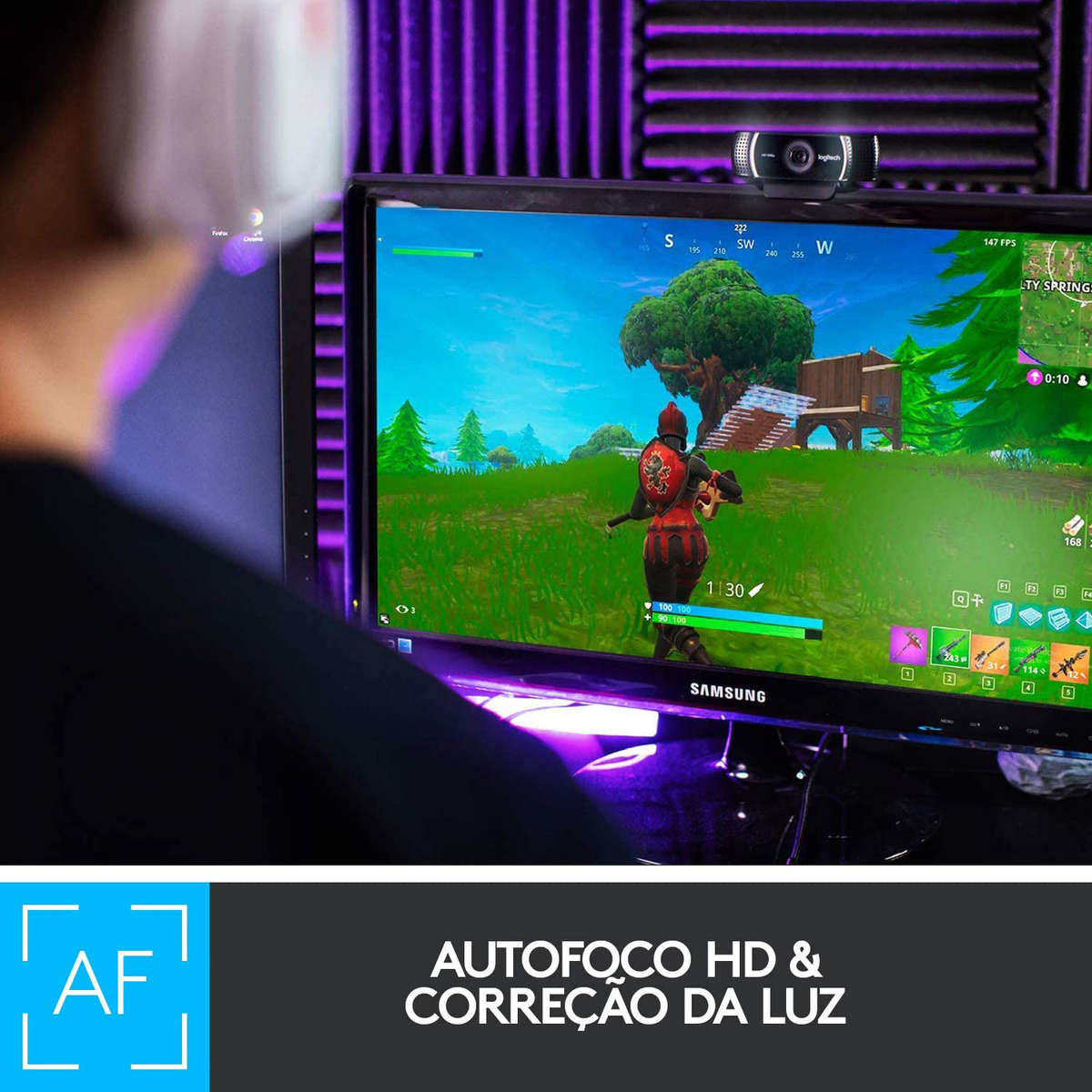 Logitech C922 Pro Stream Webcam 1080P Camera for HD Video Streaming & Recording 720P at 60Fps