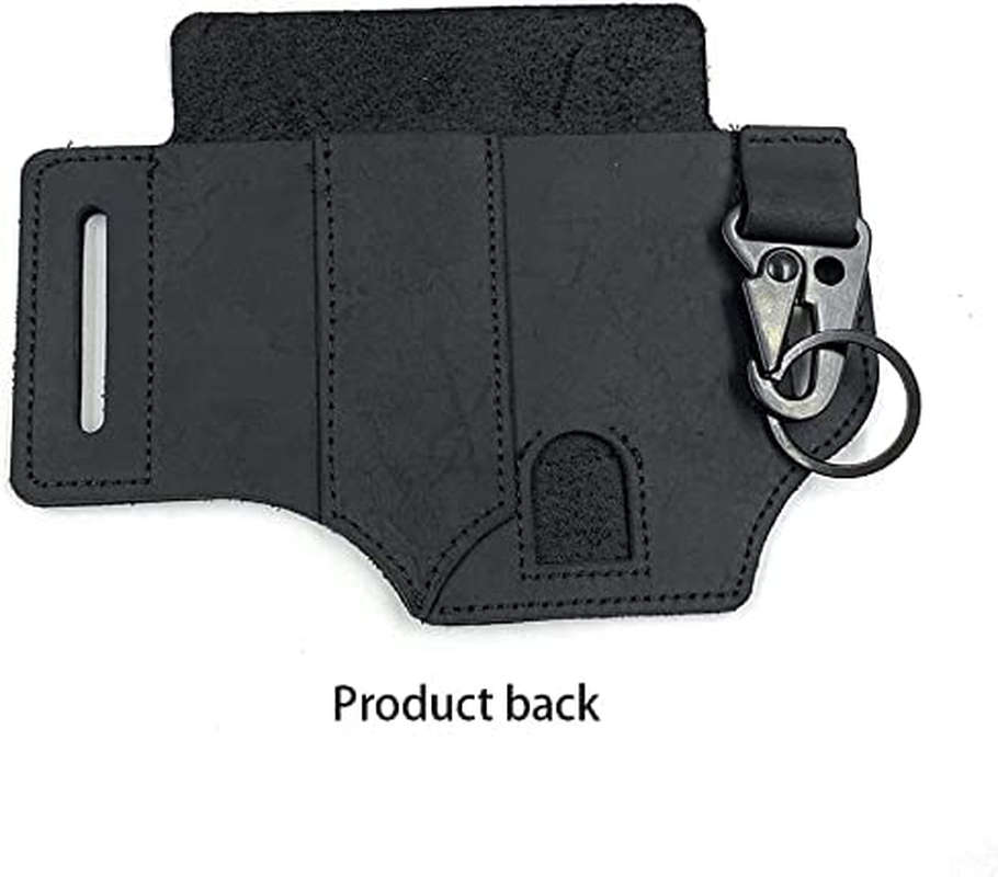 Multitool Sheath for Belt,EDC Belt Organizer for Men, Leather Multitool Pouch with Pen Holder, Flash