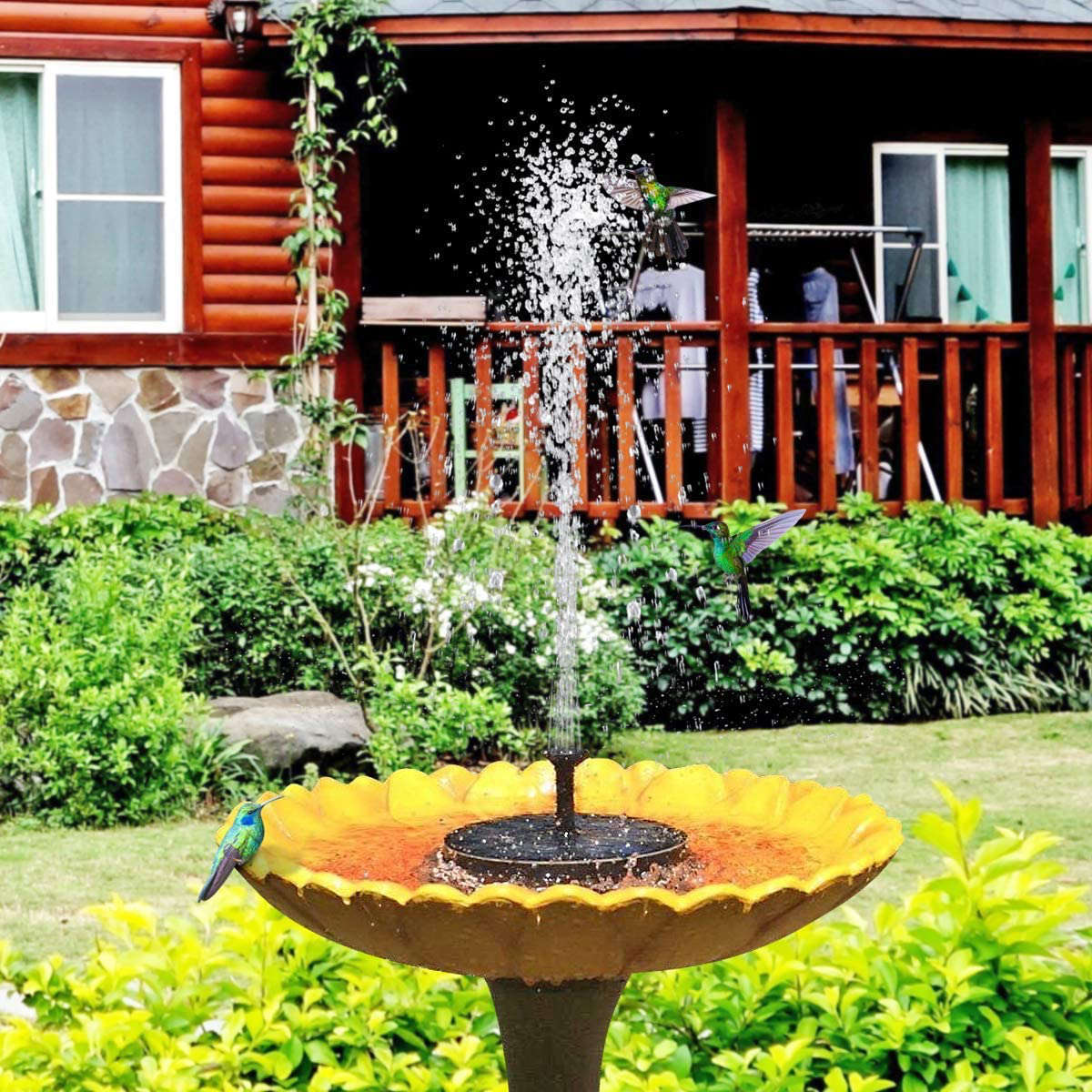 Solar Fountain Water Pump for Bird Bath, New Upgraded Mini Solar Powered Fountain Pump 1.5W