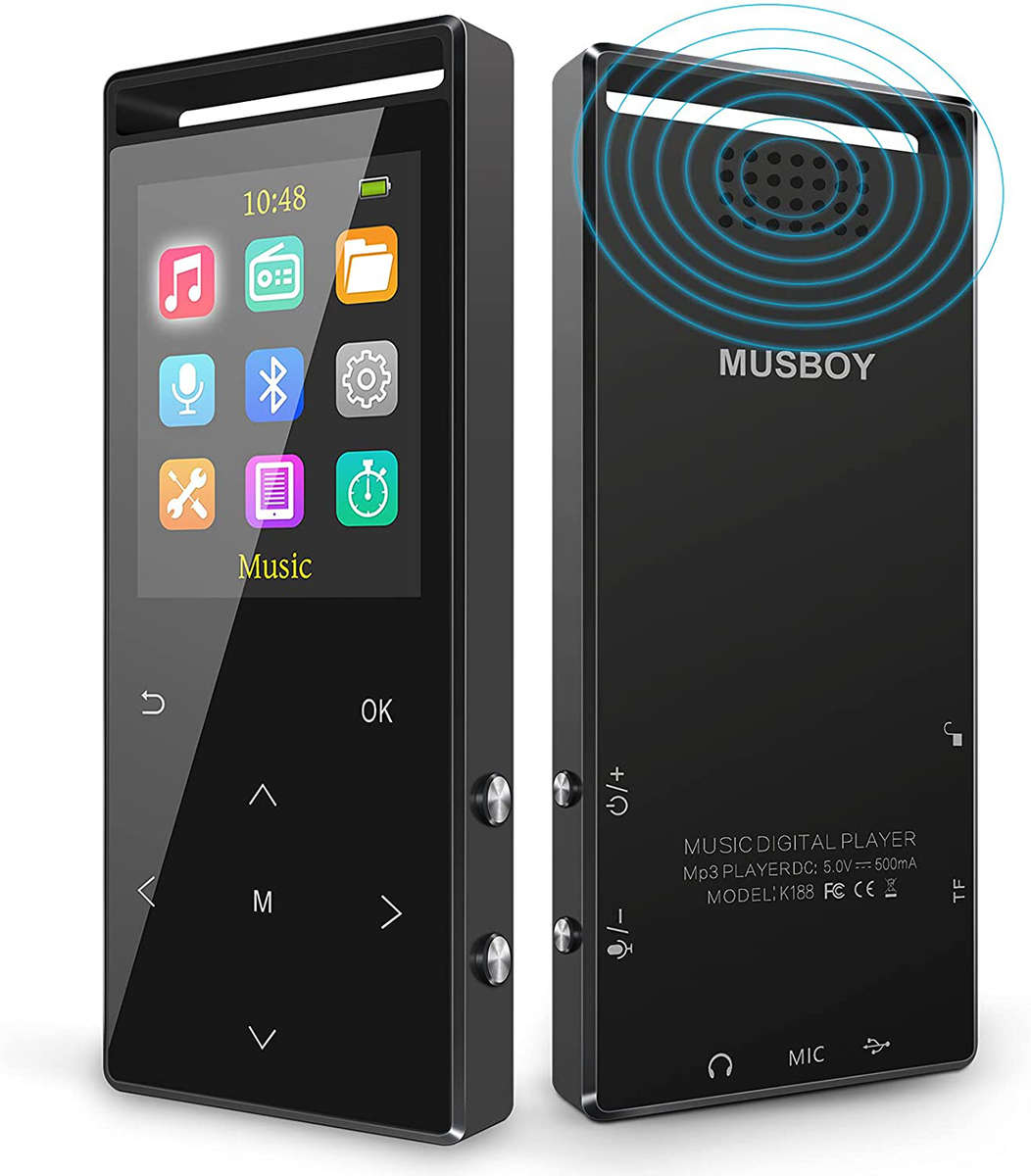 MP3 Player, 64GB MP3 Players with Bluetooth 5.2, Hi-Fi Lossless Sound Music Player with FM Radio, Vo