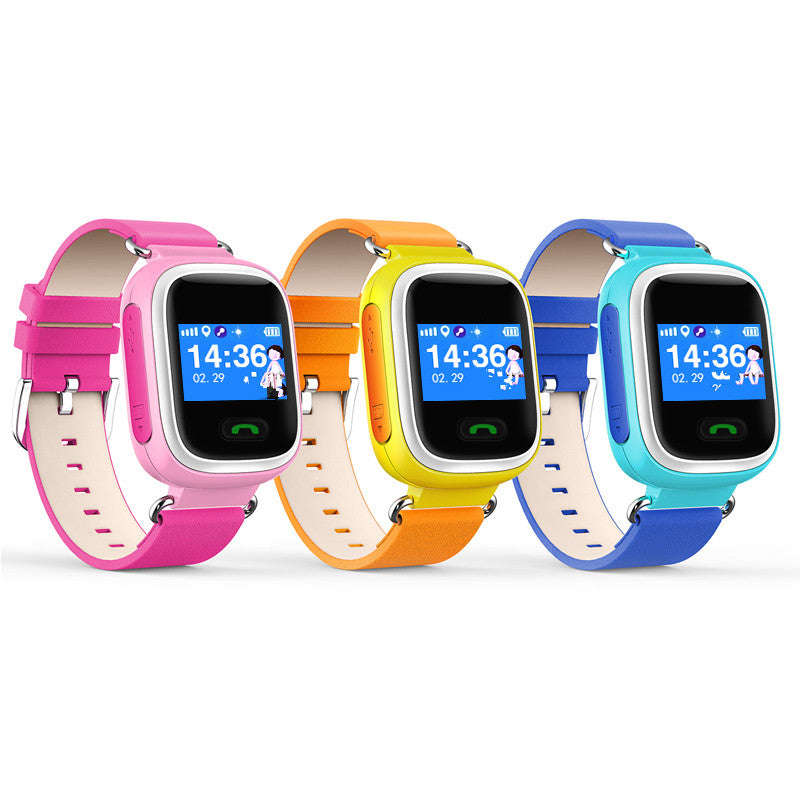 Smart watch Q60 Kids GPS Tracker Sim Card With Pedometer SMS Voice Chat SOS Alarm Smart Watch - Pink
