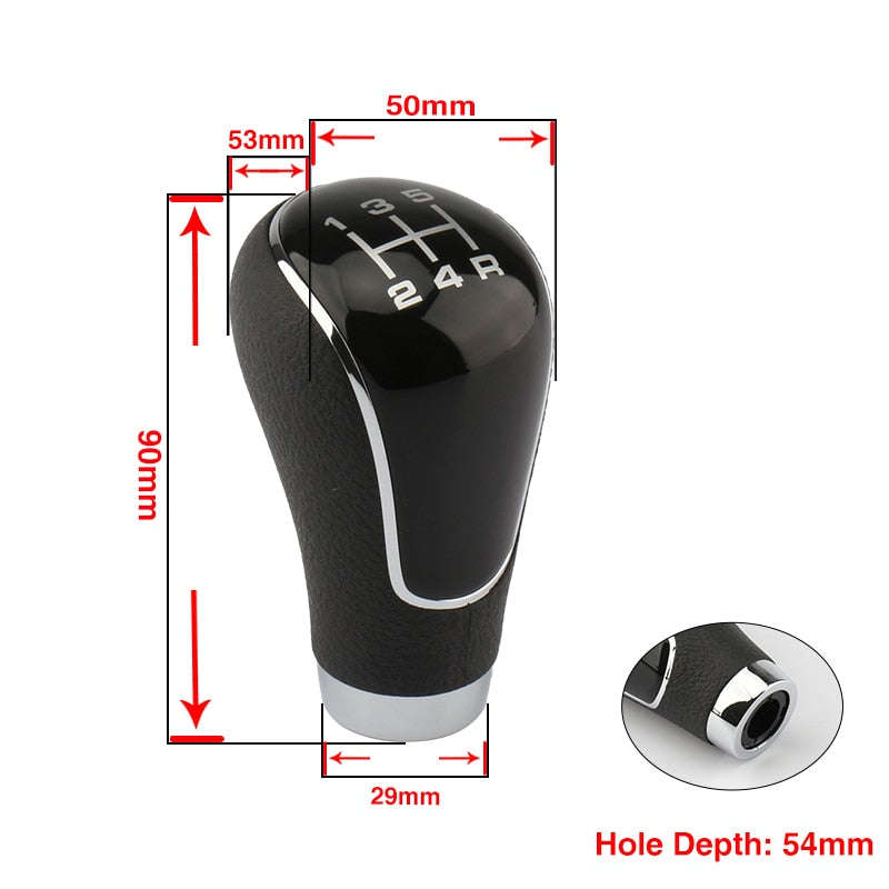 5 Speed Gearbox Handles Gear Shift Knob Lever Stick Head for Mazda 2/3/6 for Mazda 323 Manual Car