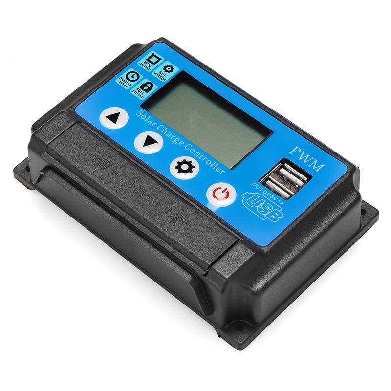 PWM 60A 12/24V Auto Adapt LCD Solar Charge Controller Battery Regulator Adjustable Parameter