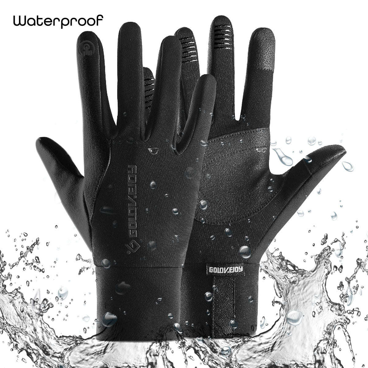 Touch Screen Gloves Motorcycle Scooter Waterproof Winter Bike Fleece Lined