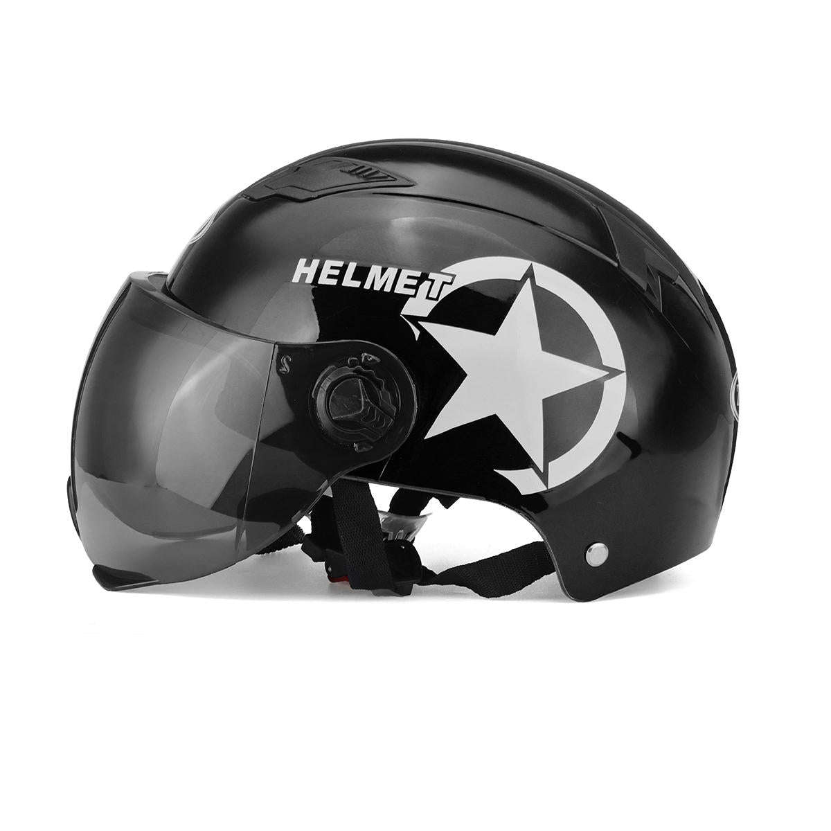 Motorcycle Helmet Half Open Face Scooter Protection Head Gear