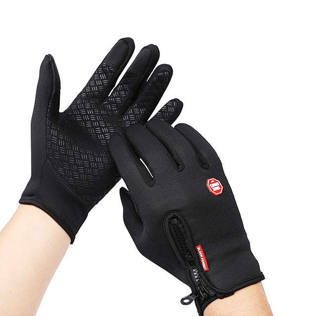 Winter Bike Gloves / Cycling Gloves Touch Gloves Mountain Bike MTB Road Bike-L-Black