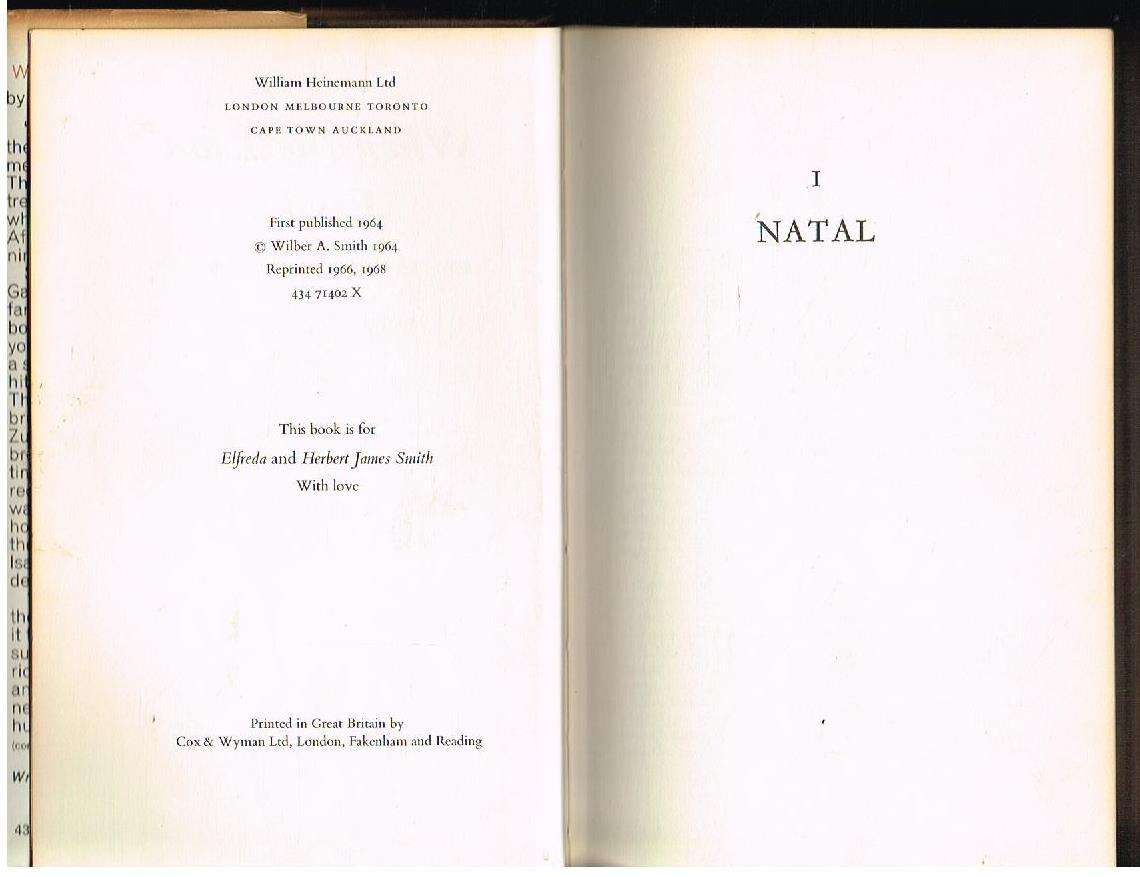 When the lion feeds Wilbur A Smith (reprinted 1968)