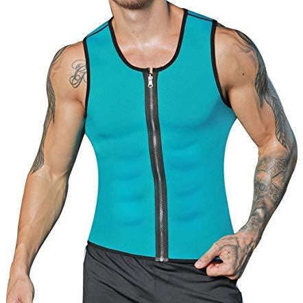 Men Hot Shapers Zipper Waist Trainer Vest