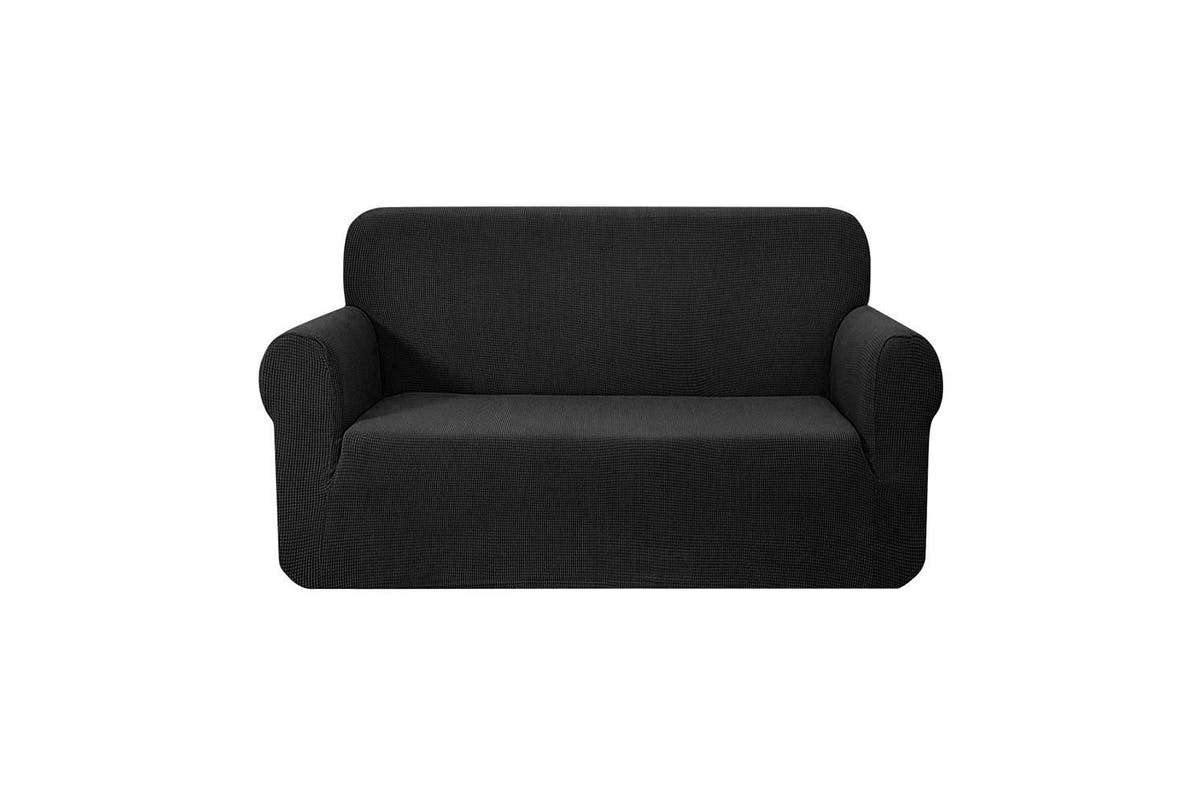 Fine Living 2 Seater Couch Cover Black (Delivery is on Us )
