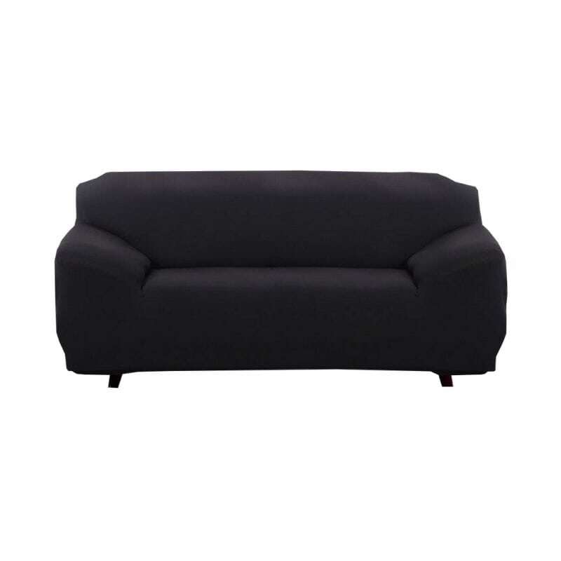 Fine Living 2 Seater Couch Cover Black (Delivery is on Us )