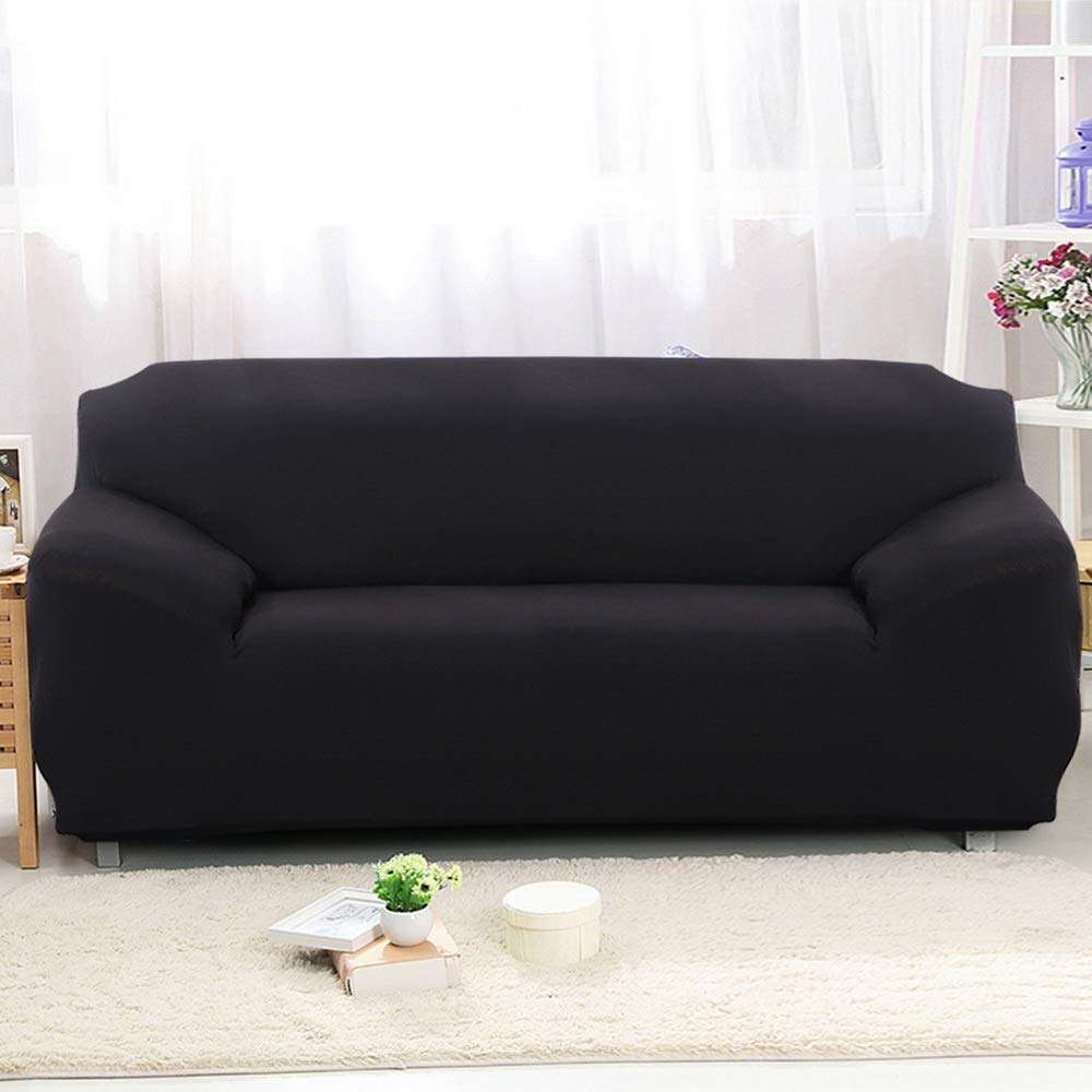 Fine Living 2 Seater Couch Cover Black (Delivery is on Us )