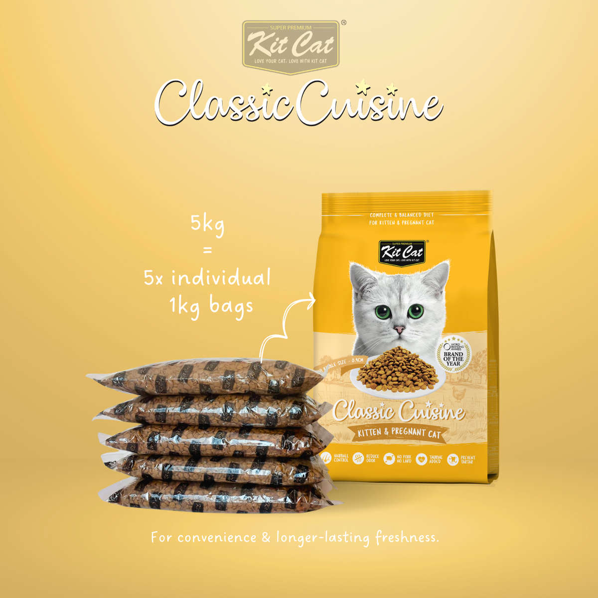Classic Cuisine - Kitten & Pregnant Cat (Healthy Growth) + FREE 2x Kitten Mousse