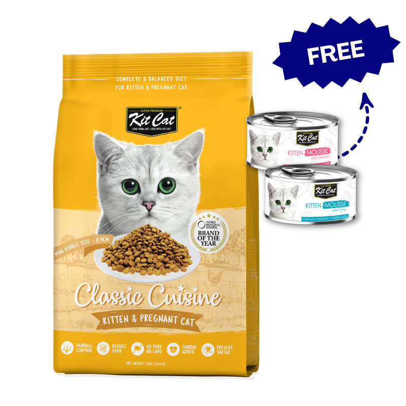 Classic Cuisine - Kitten & Pregnant Cat (Healthy Growth) + FREE 2x Kitten Mousse