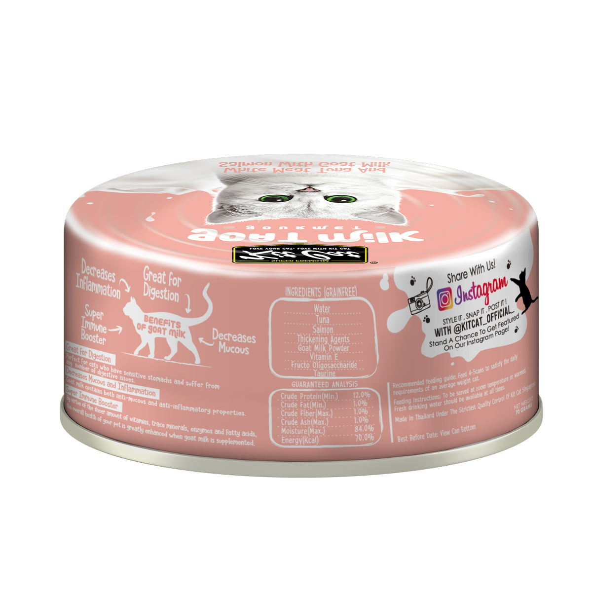 White Meat Tuna Flakes & Salmon with Goat's Milk 70g