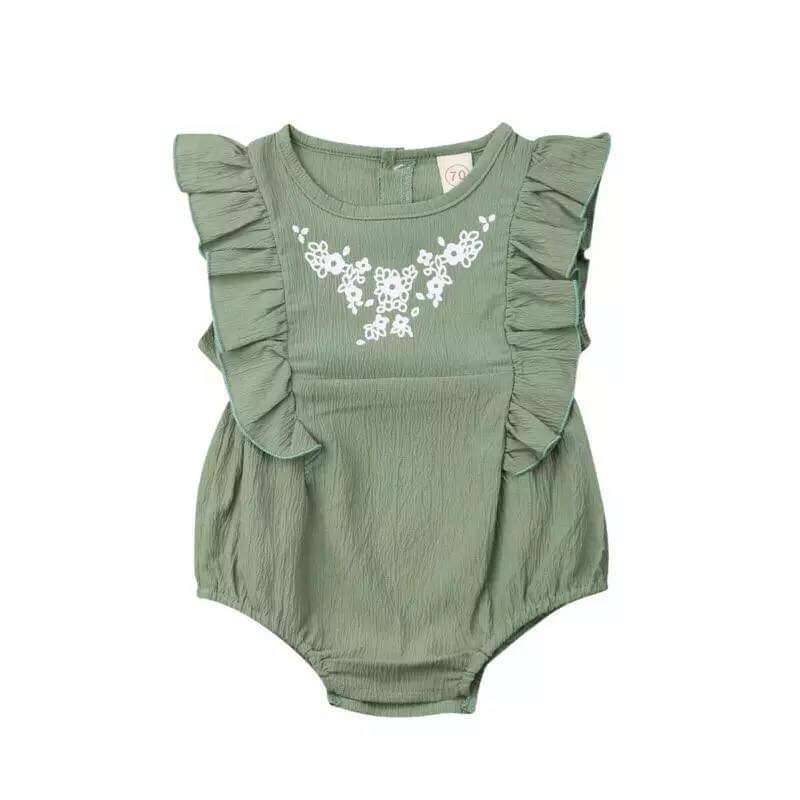 Baby Girls Olive Romper - 12-18 Months