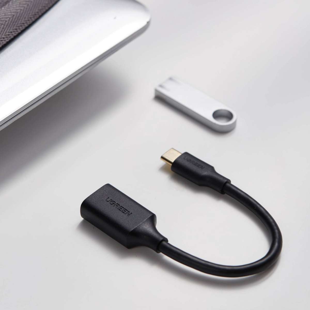 UGREEN Type-C to USB-A Adapter (Male to Female, 15cm) Black
