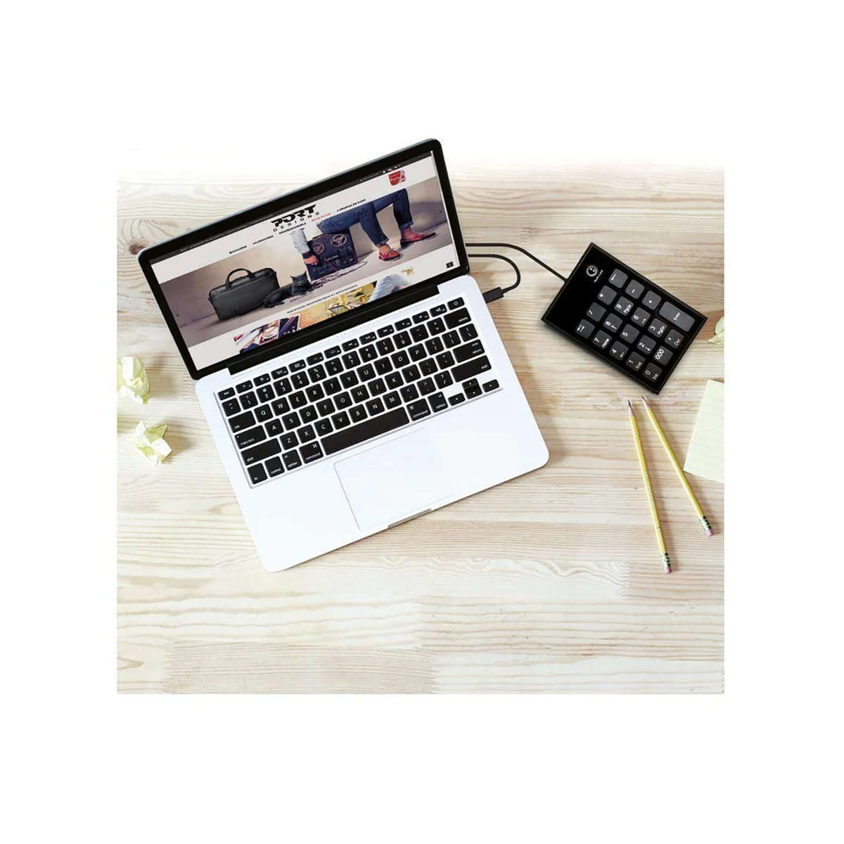 Port Black USB-A & USB-C Numeric Keypad