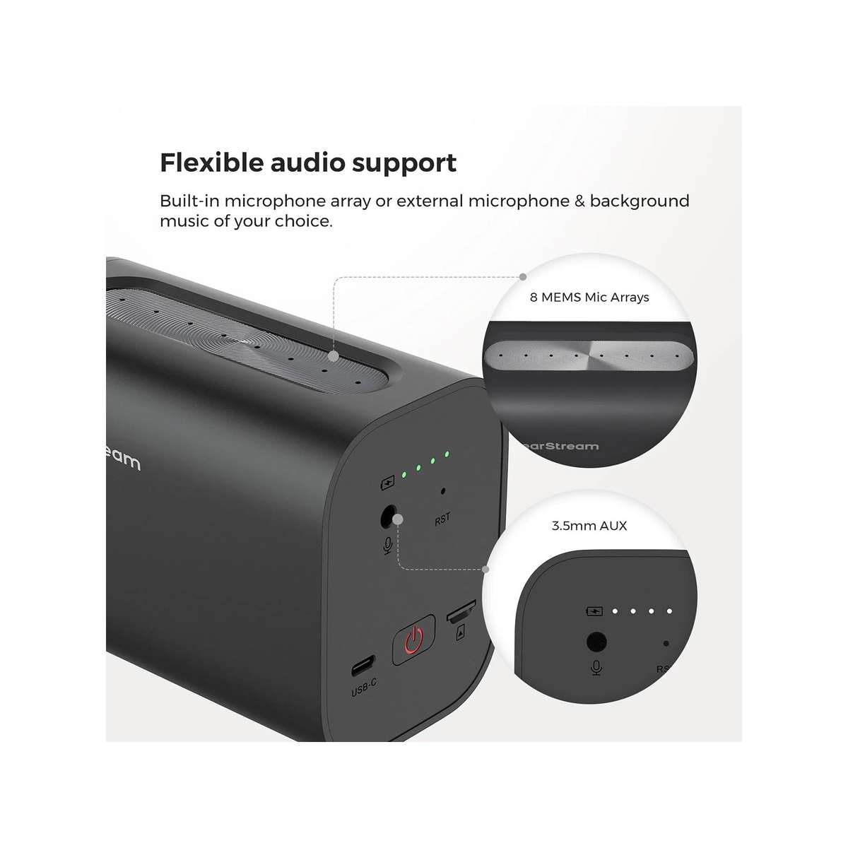 NearStream VM46 4K Innovative AI-Powered Wireless Streaming Camera