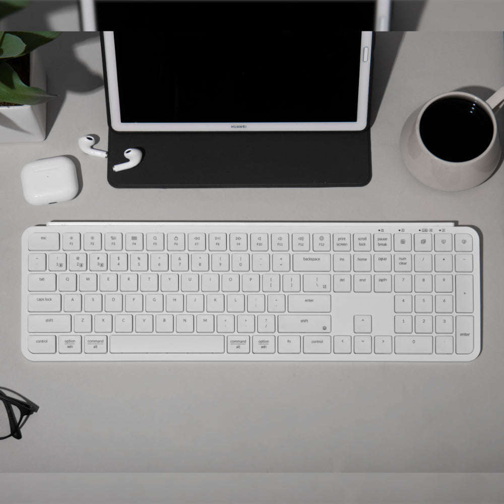 Keychron B6 Pro Ultra-Slim 100% Wireless Keyboard  Ivory White