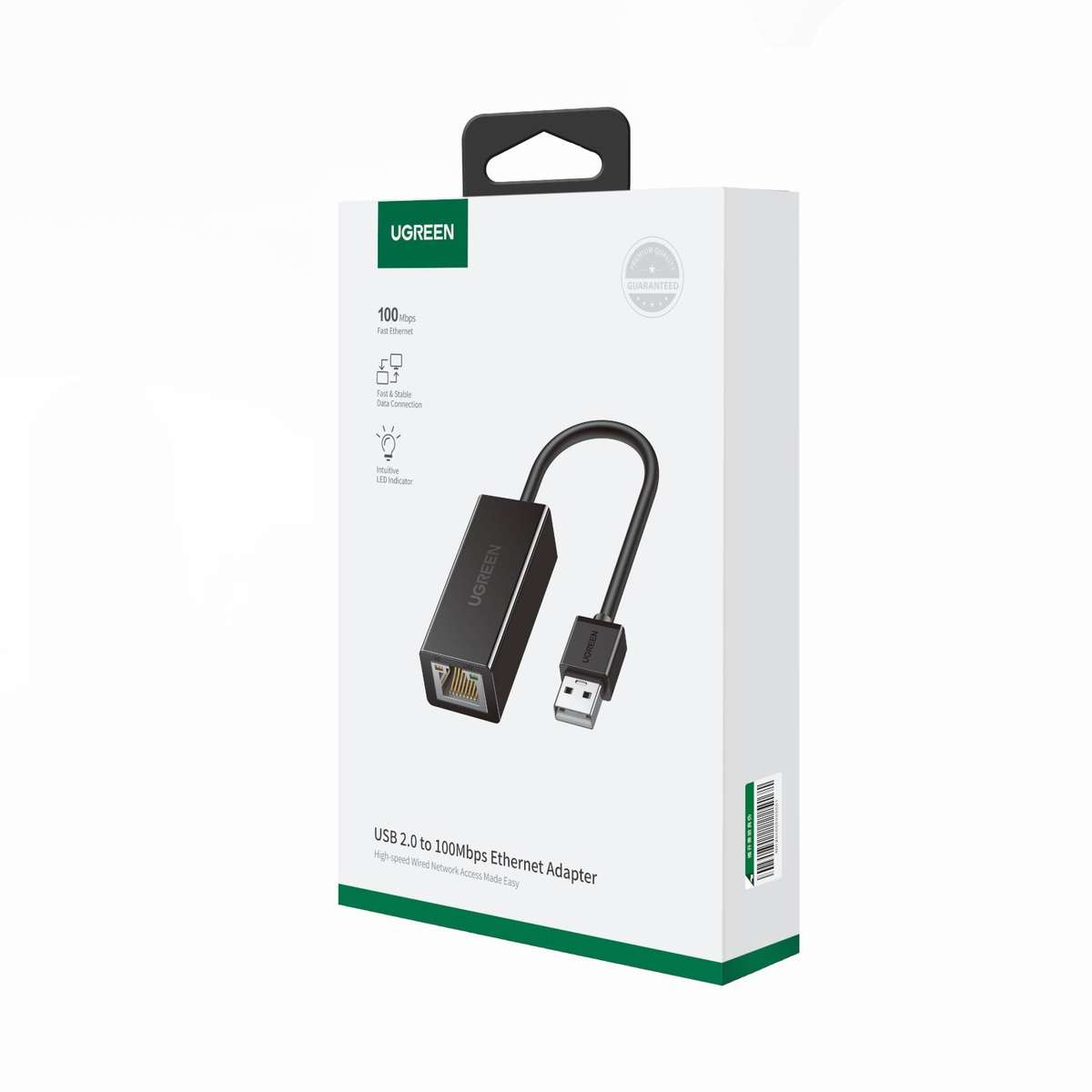 UGREEN CR110 Ethernet Adapter | USB 2.0 to RJ45 - Black