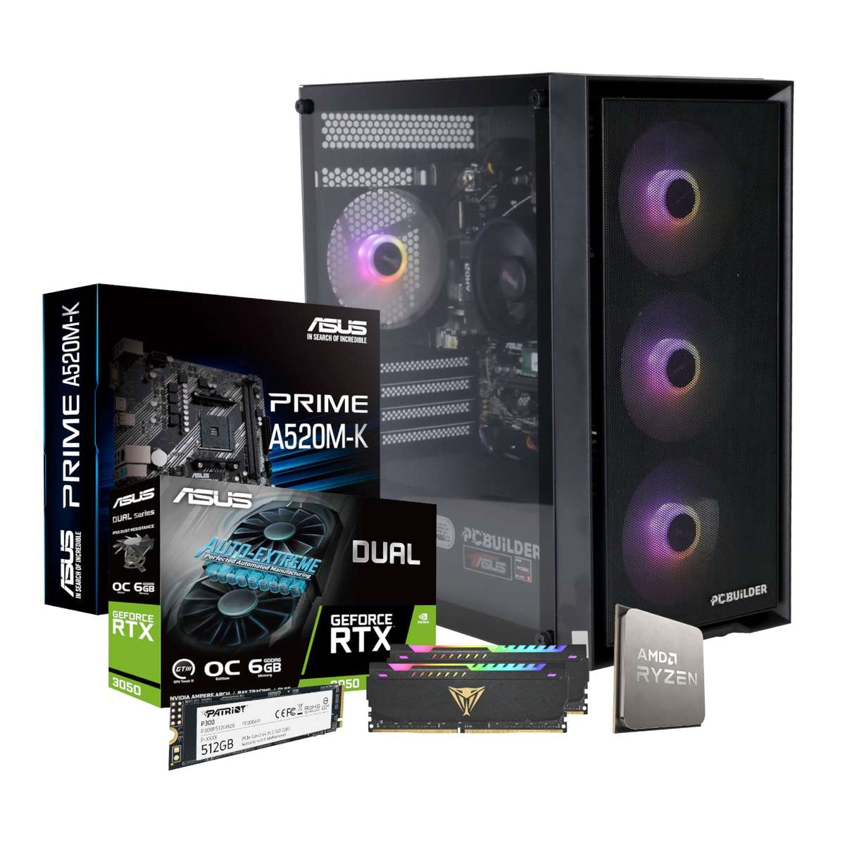PCBuilder Ryzen 5 5500 STALKER Windows 11 Gaming PC