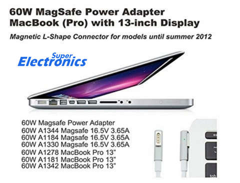 L Pin 60W Generic Magsafe Adapter for Apple Macbook Pro