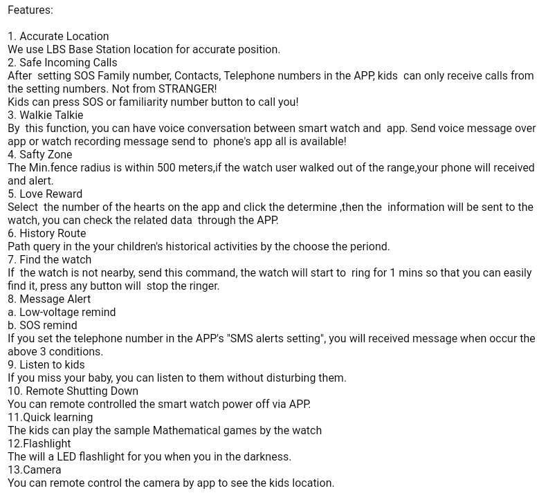 New Style Dual Camera SIM Card GPS Smart Watch with GSM Touch Screen GPRS LBS Tracker SOS