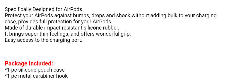 Silicone TPU Bluetooth Wireless Earphone Protective Cover  for Apple Airpods with Hook