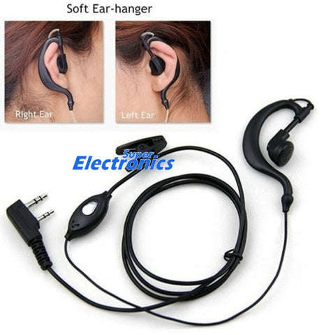 PTT Earpiece Headset MIC 2 Pin FOR Kenwood UV5R BF-888S Walkie Talkie