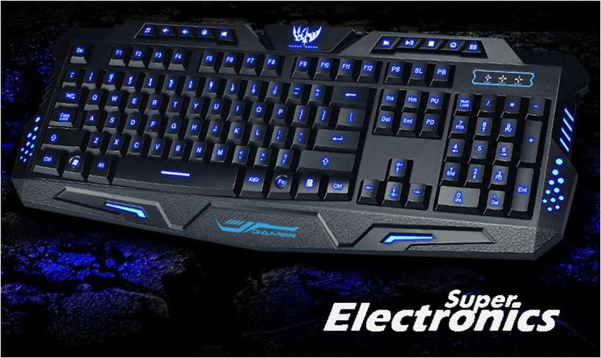 D200 Wired LED Backlit Computer Gaming Keyboard for PC