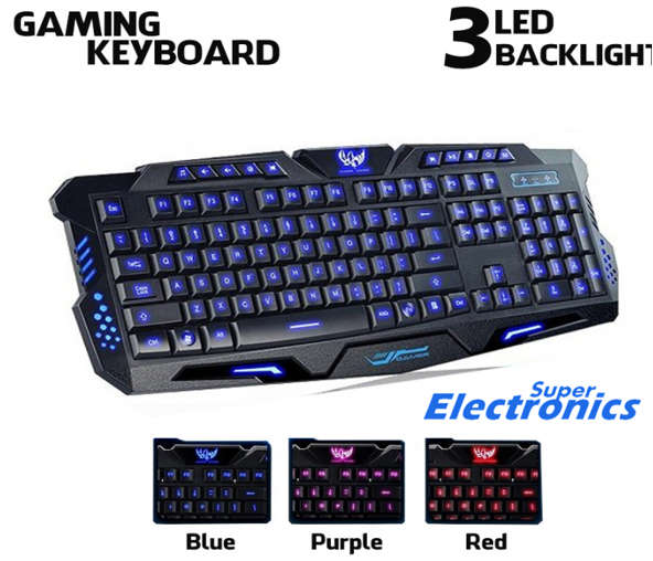 D200 Wired LED Backlit Computer Gaming Keyboard for PC