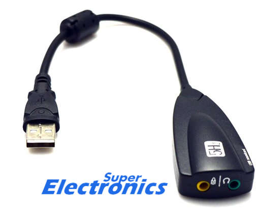 Steel Sound 5Hv2 Virtual 7.1 Channel USB External Sound Card with cord